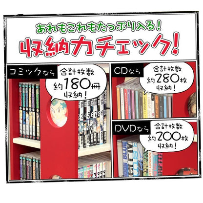 回転式の本棚!回転コミックラック(5段タイプ) (本棚 コミック) 77x41.5x12cm