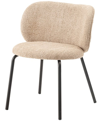 ダイニングチェア 幅56×奥行56×高さ73cm ダイニング家具 ベージュ グレー シンプル スチール
