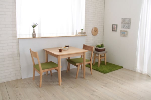 モタ ダイニングチェア 幅48×奥行55×高さ70cm ダイニング家具 完成品 組立不要 グリーン