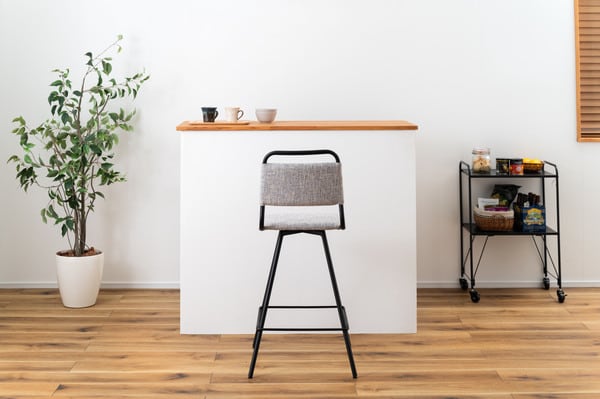 ダイニングチェア 回転式ハイチェア 幅45.5×奥行50×高さ97cm ダイニング家具 ハイチェア