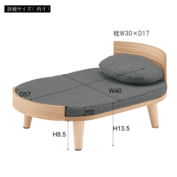 ペットベッド 幅60×奥行40×高さ25.5cm ベッド すのこベッド パイプベッド ベット ドッグ