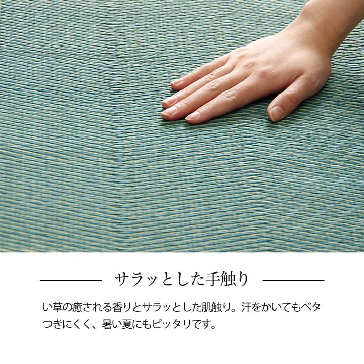 花ござ *NDXルネ 本間4.5畳 BL 286X286 286×286cm ラグマット カーペット