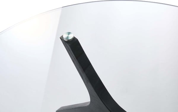 ラウンドガラステーブル 幅80×奥行80×高さ38cm テーブル ローテーブル センターテーブル