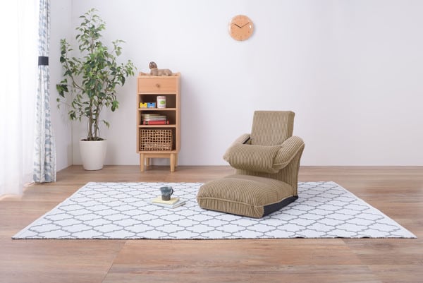 4WAYハイバックフロアチェア 幅47×奥行70×高さ18cm チェア ダイニングチェア 回転チェア