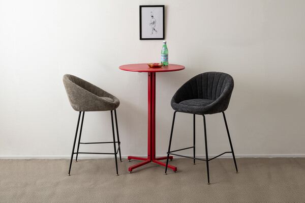 ダイニングチェア ハイチェア 幅50×奥行51×高さ89cm ダイニング家具 ダークグレー スチール
