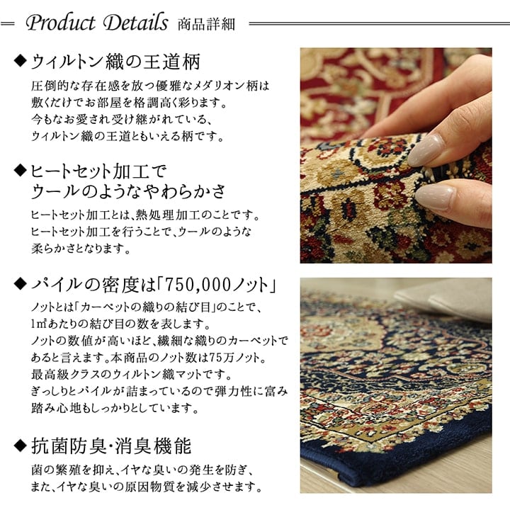 玄関マット ベルミラ NV 60X90 60×90cm ラグマット カーペット ラグ 絨毯 マット