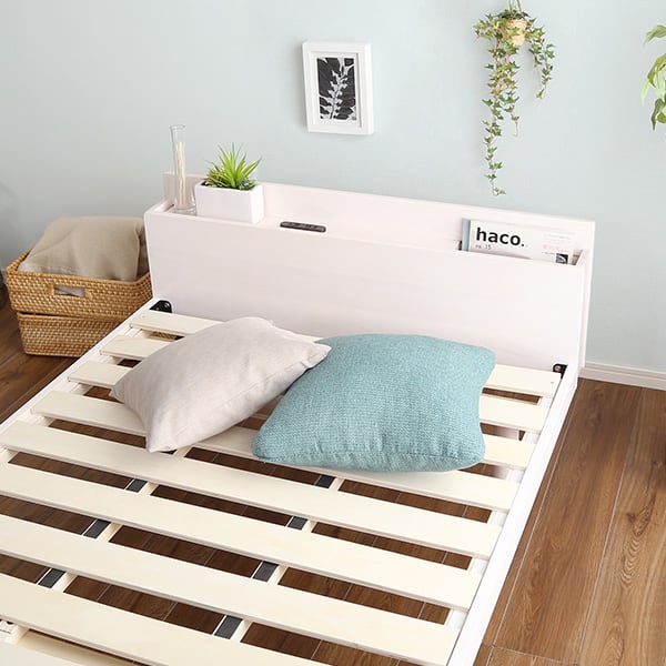 パイン材脚付きすのこベッド リリッタ専用宮単品(シングル用) インテリア 寝具 収納 ベッド 宮棚