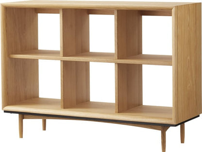 ストレージ オープンシェルフ 幅100×奥行34×高さ72cm リビング収納 ブラウン ナチュラル 天然木