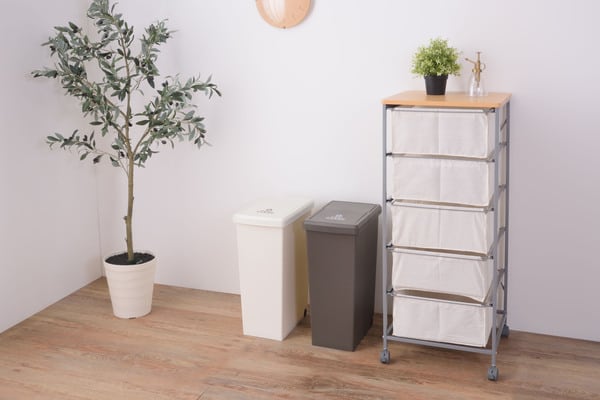 ダストボックス スライドペール30L 幅24×奥行37×高さ53cm 日用品 キャスター付き 完成品