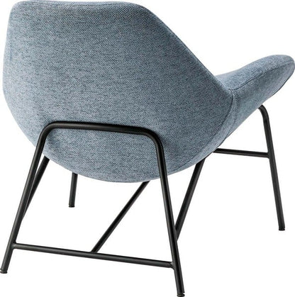 ソファー ラウンジチェア 幅76×奥行75×高さ71cm ローソファー フロアソファー スカイブルー 完成品 スチール