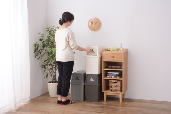 ダストボックス スタッキングペール30L スリム 幅28×奥行45×高さ51cm 日用品 キング