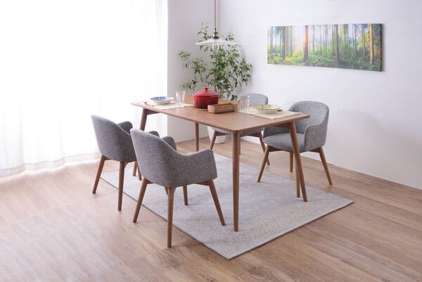 カラメリ ダイニングテーブル 幅150×奥行80×高さ72cm ダイニング家具 ブラウン ナチュラル 天然木