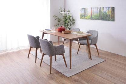 カラメリ ダイニングテーブル 幅150×奥行80×高さ72cm ダイニング家具 ブラウン ナチュラル 天然木