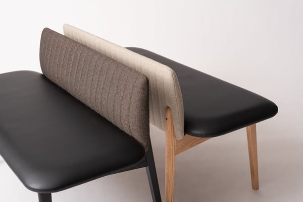 ダイニングチェア 背付ベンチ 幅118×奥行52.5×高さ65cm ダイニング家具 完成品 組立不要
