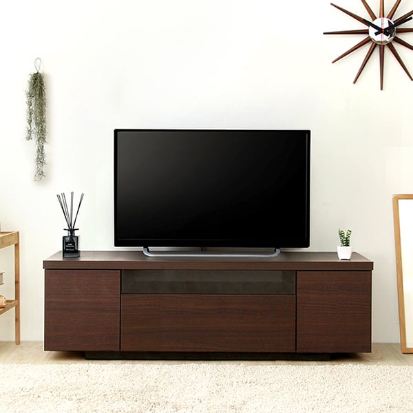 シンプルで美しいスタイリッシュなテレビ台 テレビボード 木製 幅120cm 日本製完成品 ガラス リビング