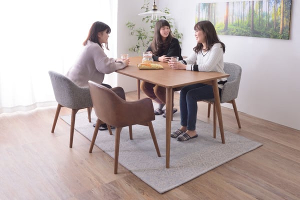 カラメリ ダイニングテーブル 幅150×奥行80×高さ72cm ダイニング家具 ブラウン ナチュラル