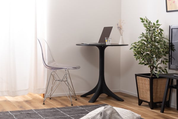 ダイニングテーブル カフェテーブル 幅70×奥行70×高さ73cm ダイニング家具 ブラック 全2色