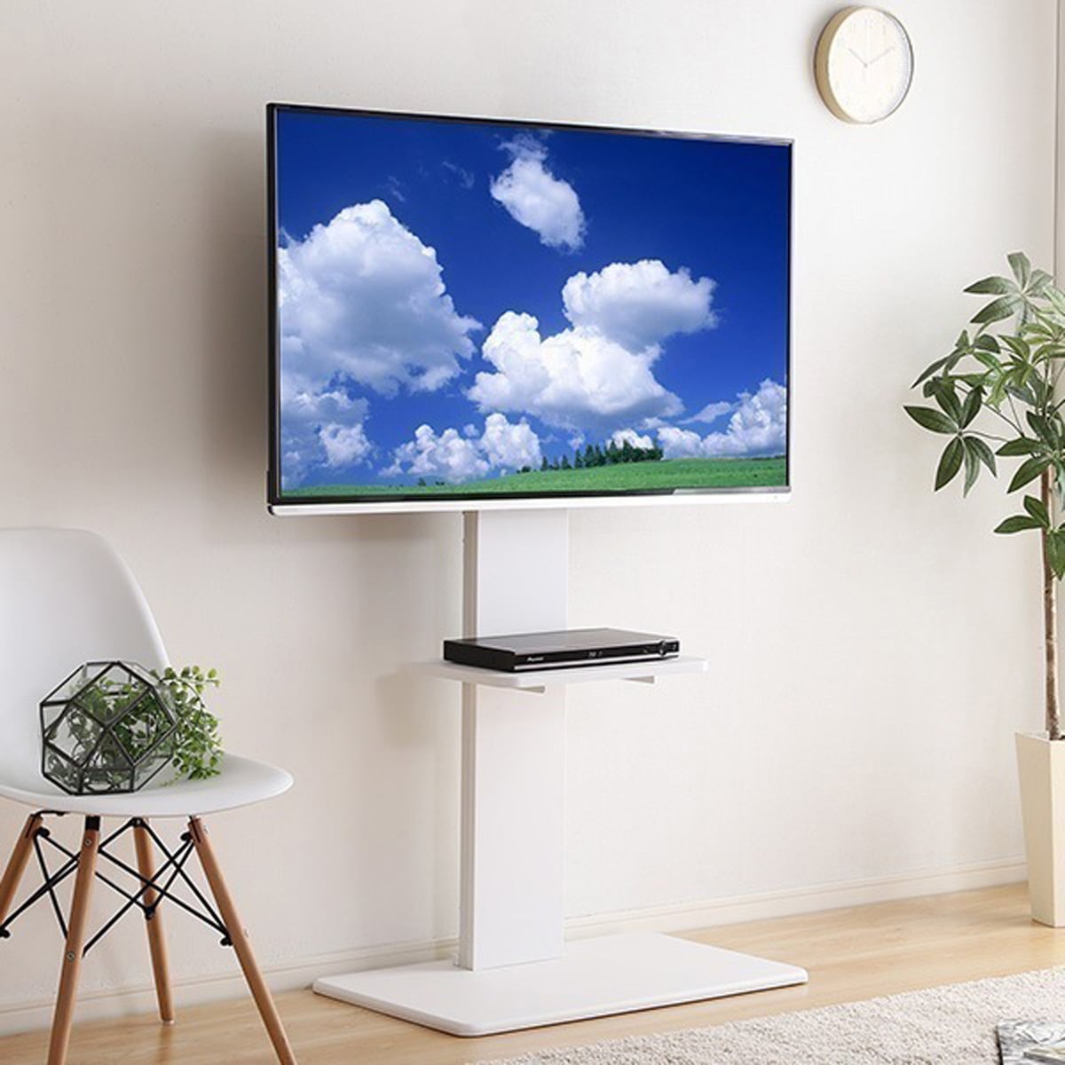 テレビ台 壁寄せテレビスタンド ハイ固定タイプ ロー・ハイ共通 専用棚 SET 家具 テレビスタンド