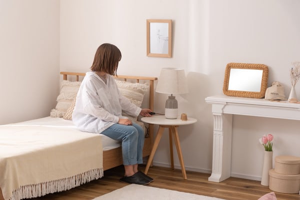 ラウンドサイドテーブル 幅50×奥行50×高さ50cm テーブル ローテーブル センターテーブル