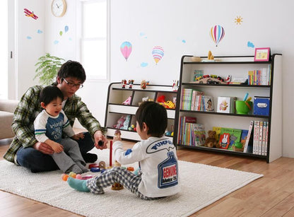 ラック 本棚 ソフト素材キッズファニチャーシリーズ joy ジョイ スリムタイプ 書棚 シェルフ