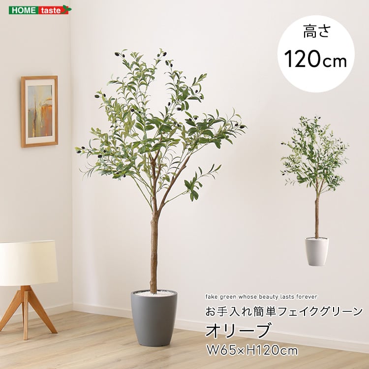 お手入れ簡単フェイクグリーン オリーブ Sサイズ(120cm) フェイクグリーン 人工観葉植物 鉢付