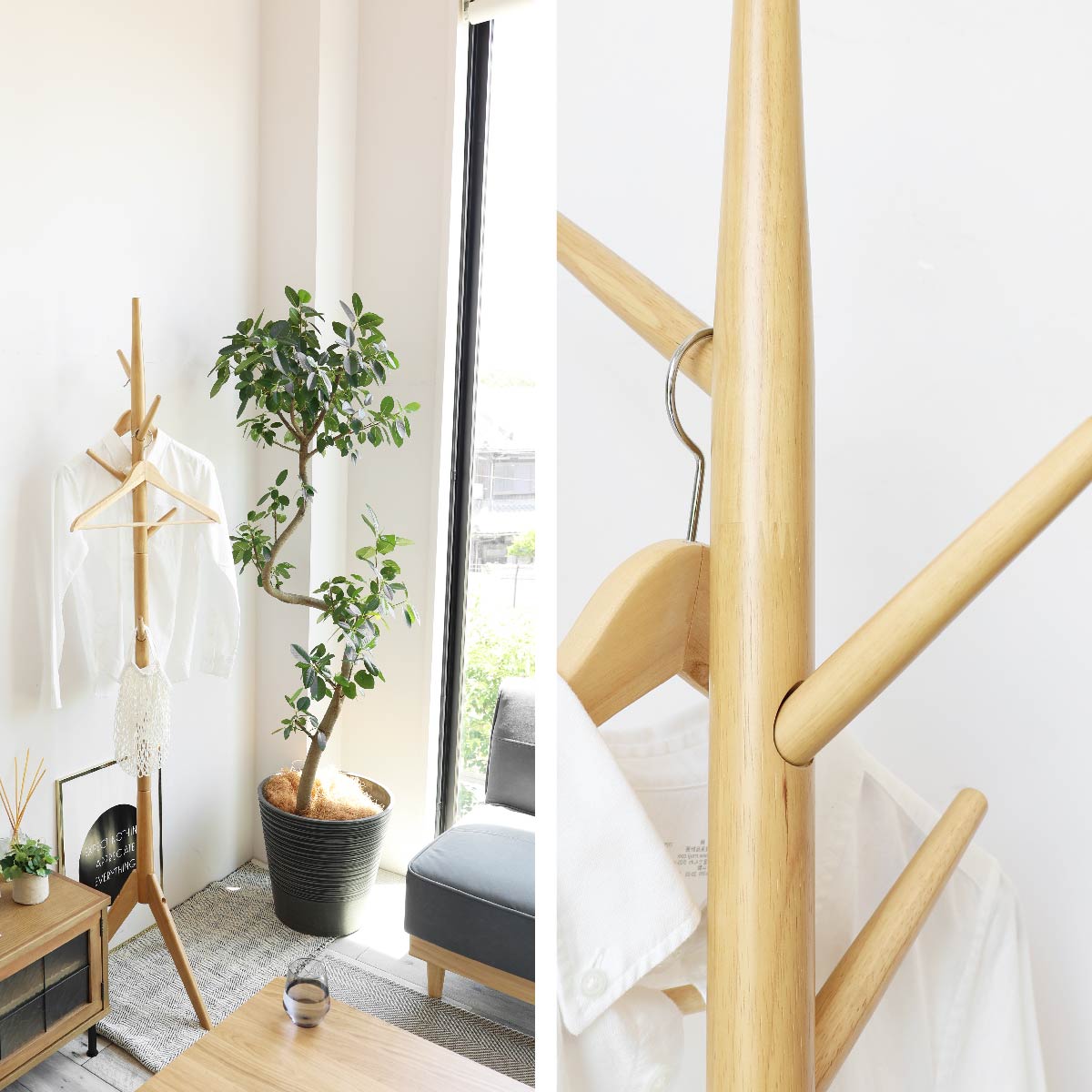 ラック Pole Hanger -cony- ハンガーラック コートハンガー パイプハンガー
