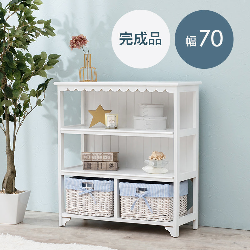 キャビネット キャビネット(ホワイト) MCC-5780WH (約)幅70×奥行30×高さ75cm
