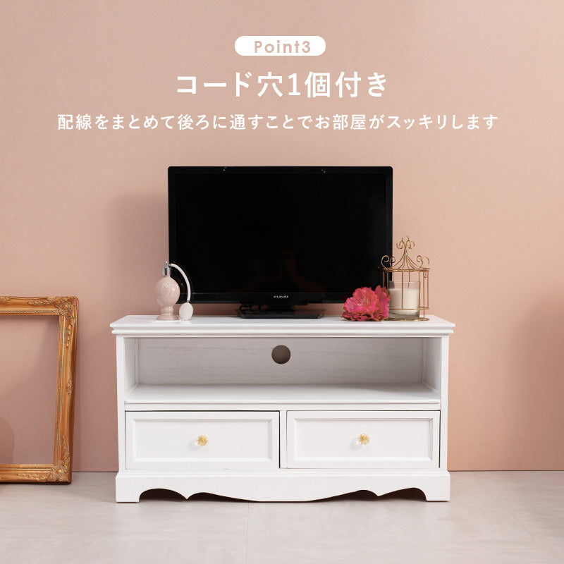 テレビ台 テレビ台(クリスタル取っ手) MTV-6592 (約)幅80×奥行33.5×高さ42cm