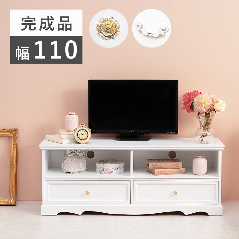 テレビ台 テレビ台(クリスタル取っ手) MTV-6593 (約)幅110×奥行33.5×高さ42cm