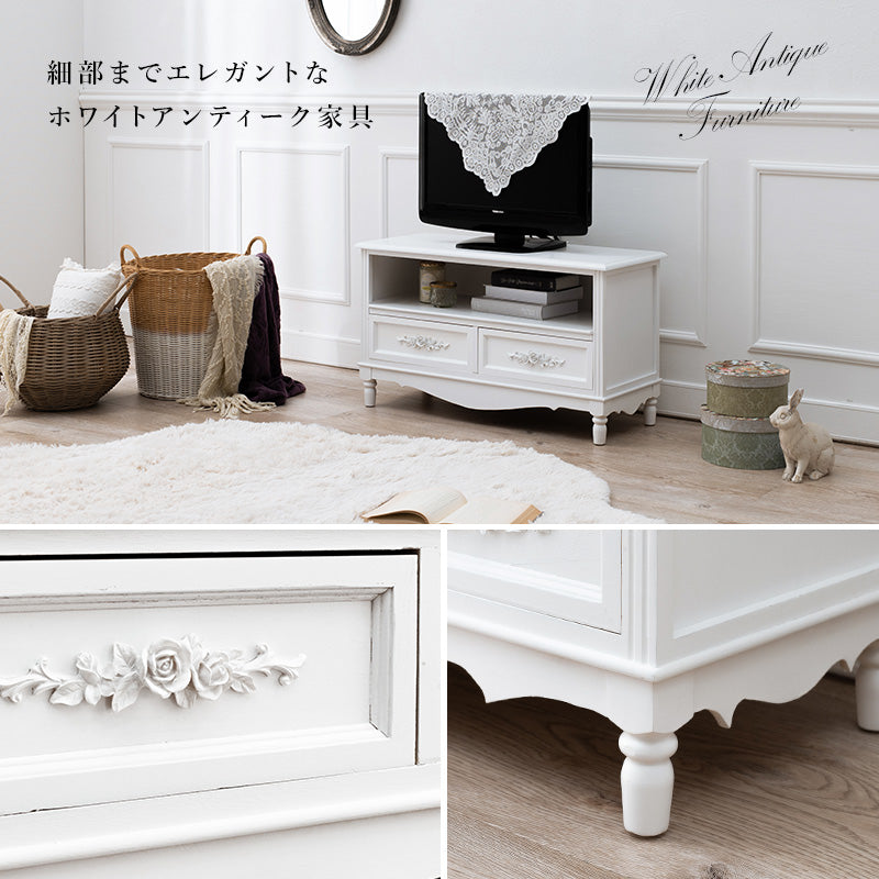 テレビ台 テレビ台(ホワイト) MTV-8192WH (約)幅80×奥行33×高さ45cm