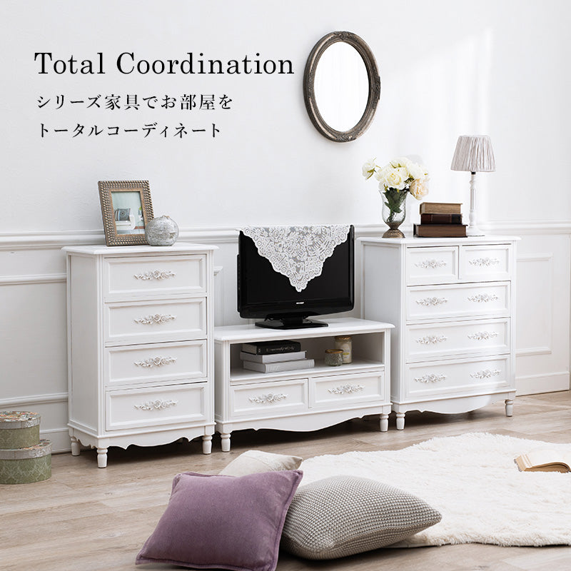 テレビ台 テレビ台(ホワイト) MTV-8192WH (約)幅80×奥行33×高さ45cm