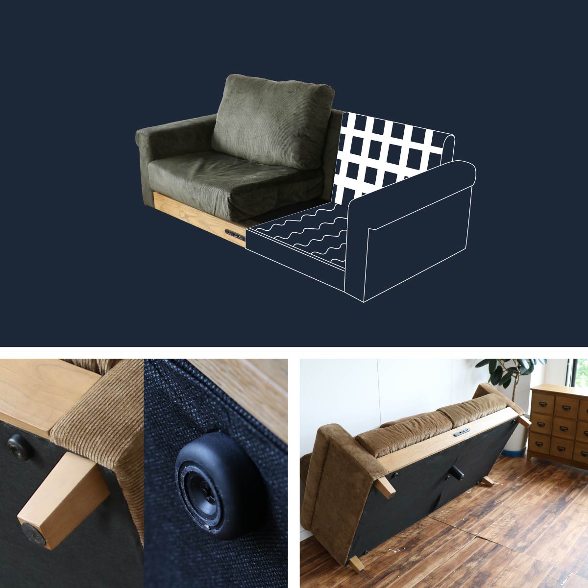 ソファー Rasic LP Sofa ローソファー フロアソファー ソファーベッド