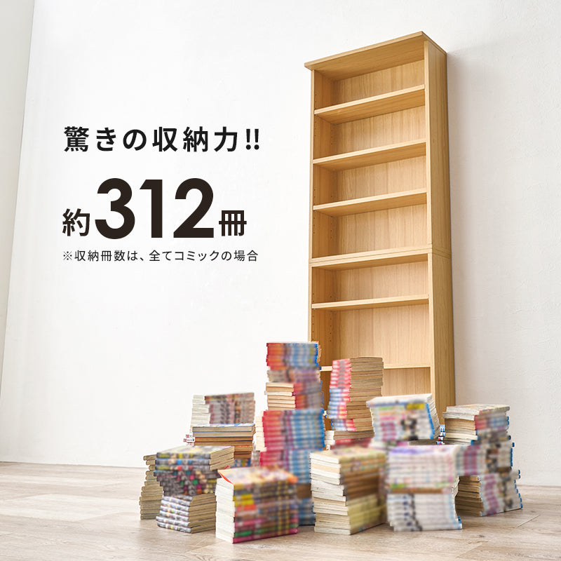 リビング収納 ブックラック 2台組 RCC-1515 (約)幅60×奥行22×高さ90cm/1台 全3色