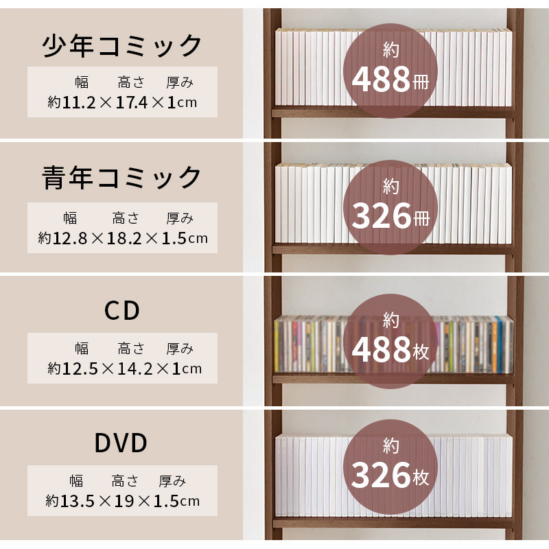 リビング収納 突っ張り壁面収納ラック RCC-1559 (約)幅60×奥行22×高さ203~276cm 全3色