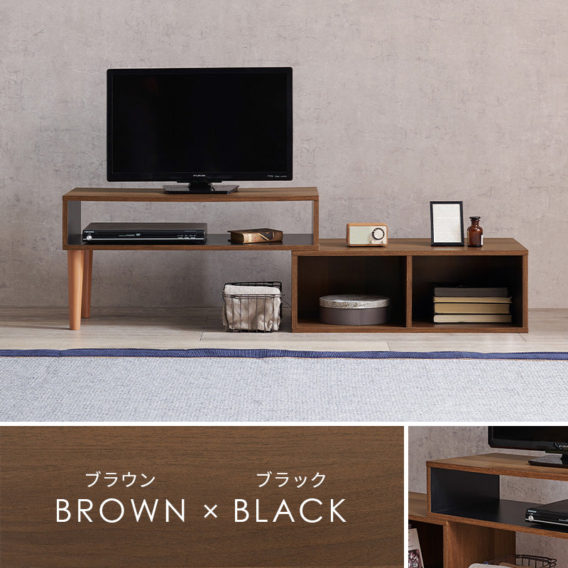 日用品・雑貨 伸縮式TV台 VTV-7260 (約)幅75~135×奥行30×高さ40cm 全4色